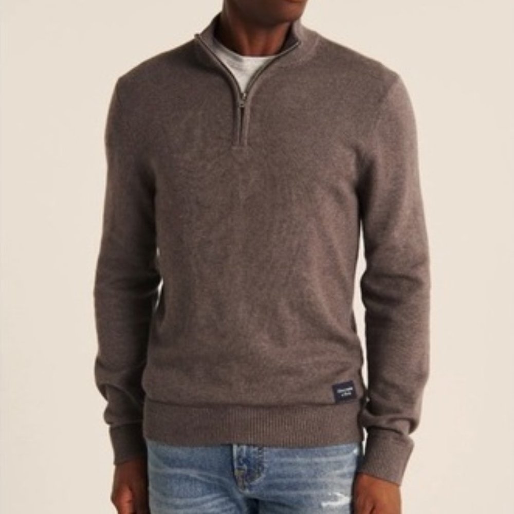 Cotton-Cashmere Quarter-Zip Sweater